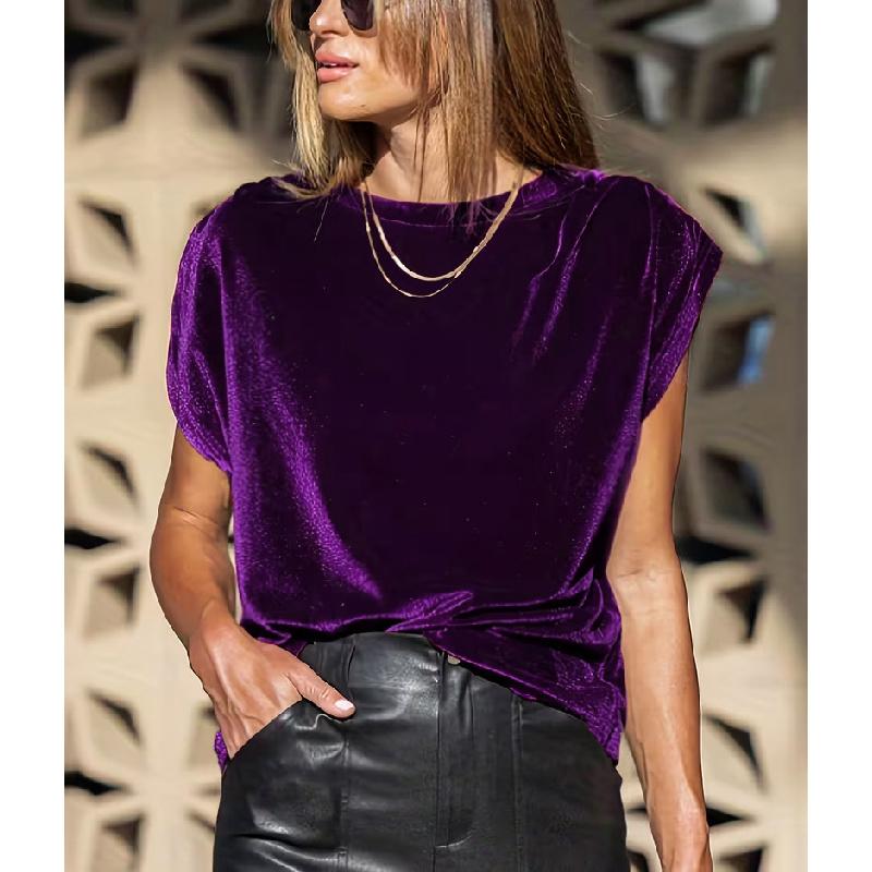2026 New Spring/Summer Women's Fashion Casual Solid Color T-Shirt Top