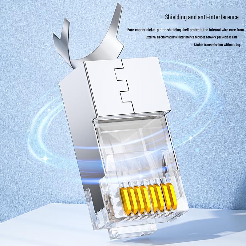 Sanze Cat6A Shielded RJ45 Network Connectors (100-Pack)