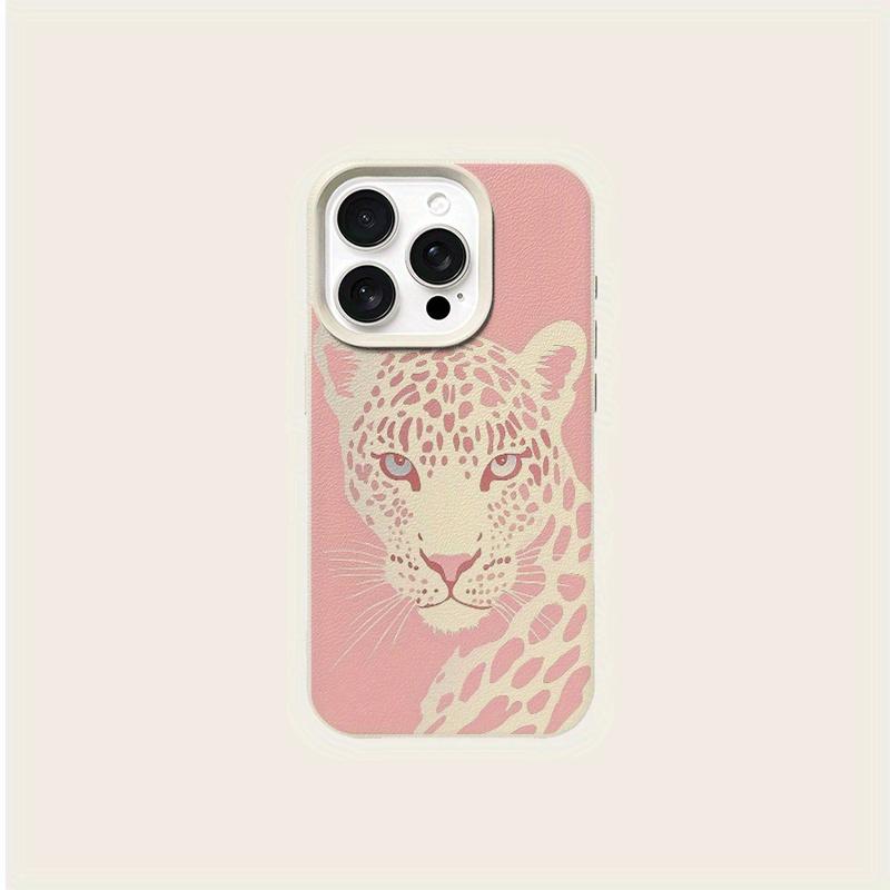Leopard print Lily Flower lichee Pattern Phone Case For iPhone 16 15 14 13 12 11 Pro Max X XS XR 7 8 Plus 16E SE TPU Soft Cover