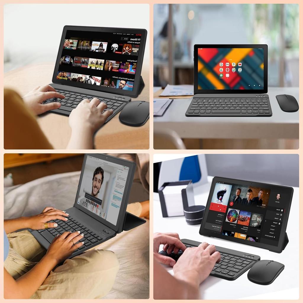 Android 15 Tablet,10.1 Inch, 24GB RAM+128GB ROM,WiFi 6, Keyboard Mouse And Stylus Set