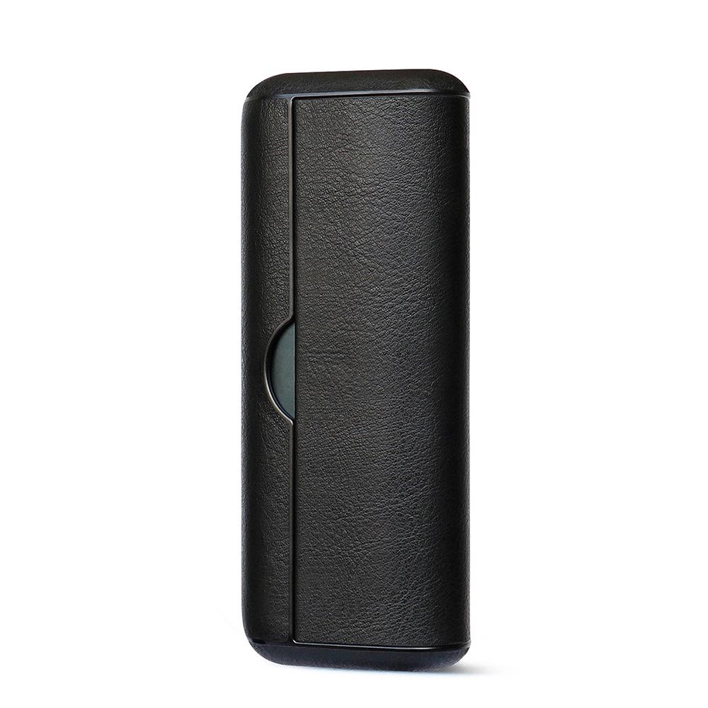 

Совместимый декоративный кожаный чехол с защитой от падения для устройства ILUM PRIME Heat-Not-Burn и зарядного чехла чёрный