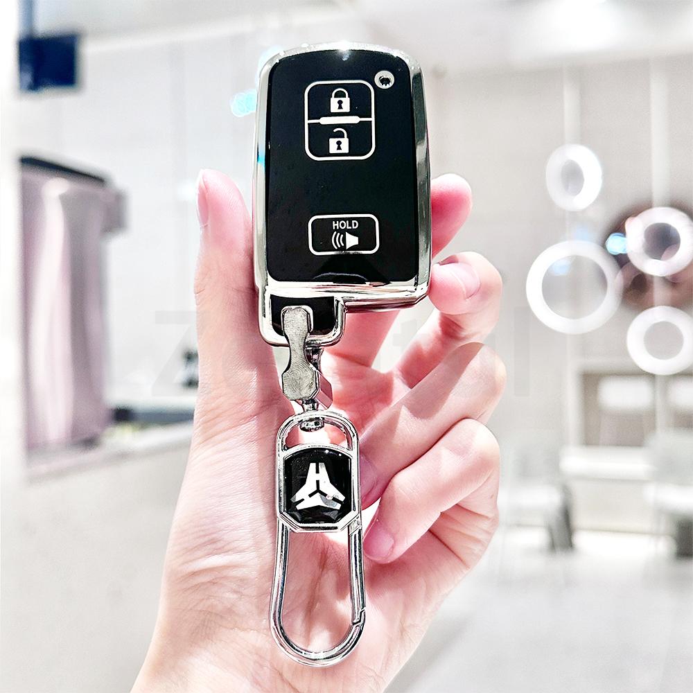 For Toyota Rav4 Camry Prius Chr Aygo Corolla Yaris Land Cruiser Highlander Prado Auris Avalon Tpu Car Key Case Cover Shell Fob