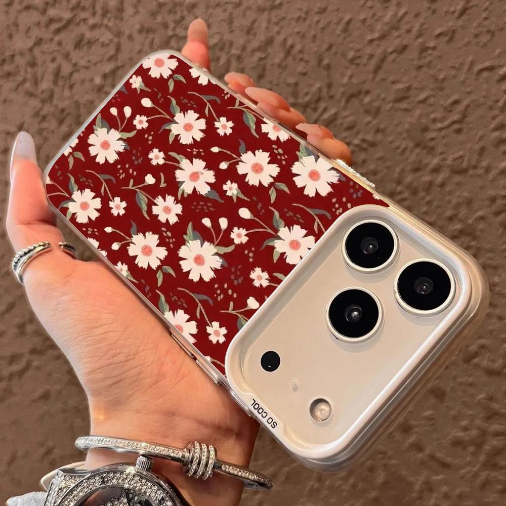 Screen Full of Flowers Phone Case Case for iPhone17 16 15 14 13 12 11 Pro/ Max/Plus Shock-proof Rear Cover Anti-fingerprint