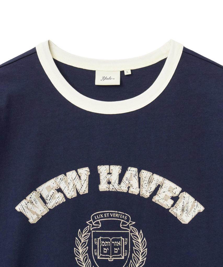 YALE New Haven Graphic Ringer T-Shirt_Navy