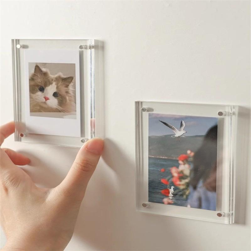 1 Stück Transparenter Fotorahmen Acryl Magnetischer Display-Rahmen Poster-Display-Ständer 2 mm Für Zimmer Schreibtisch Hausdekoration