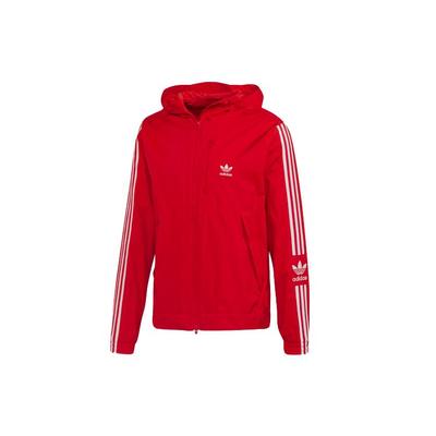 Originals Trefoil Lock Up WB Kapuzenjacke mit durchgehendem Reißverschluss für Herren Oberbekleidung Leuchtend Rosa Fluoreszierend FM3816
