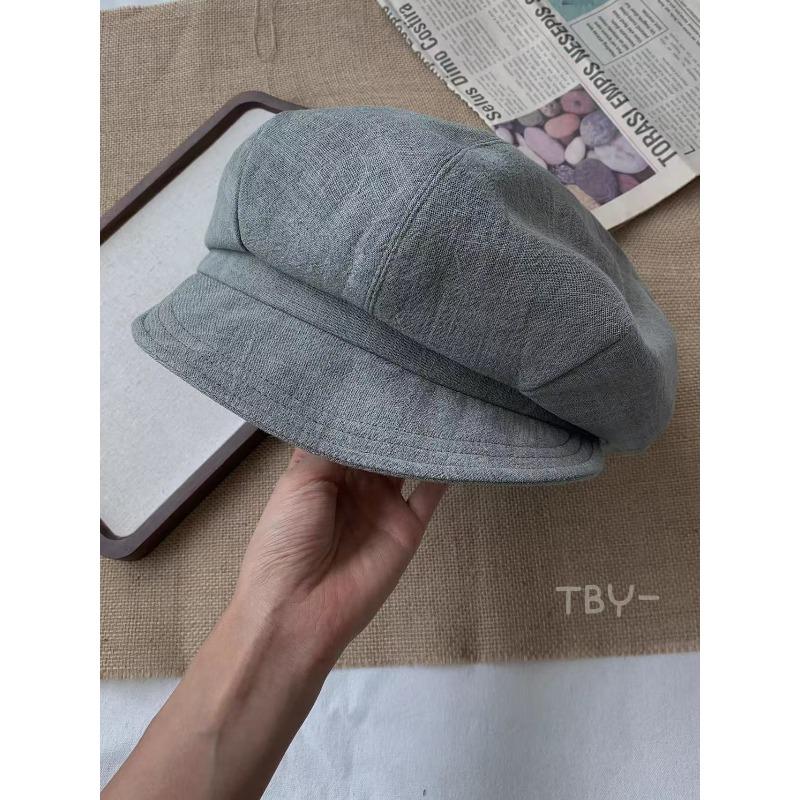 

Японский ретро литературный берет для женщин, повседневная шляпа художника, шляпа газетчика, универсальная восьмиугольная шляпа для мужчин M（53-58cm）