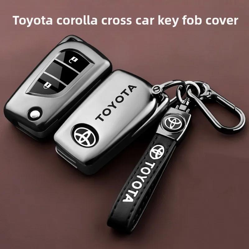 zfjpu3 Car Key Case Cover for Toyota Hilux Corolla Avensis Prado Fortuner RAV4 CHR 2 3 4 Buttons TPU Shell Accessories