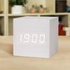 Wooden Digital Alarm with Temperature Sound Desktop LED Bedside ClocK LED Alarm Clock Office Decoration Home Decor