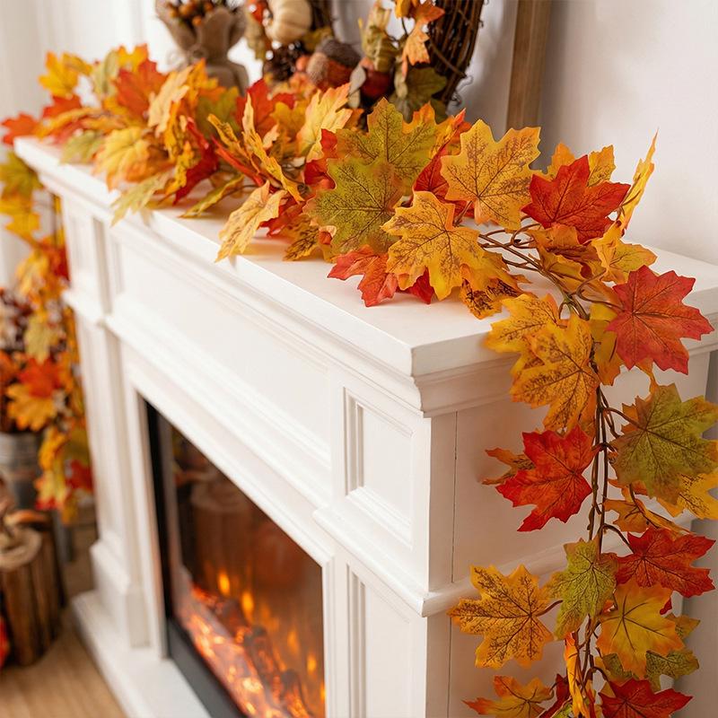 Autumn Maple Leaf Vine Harvest Festival Halloween Decoration.