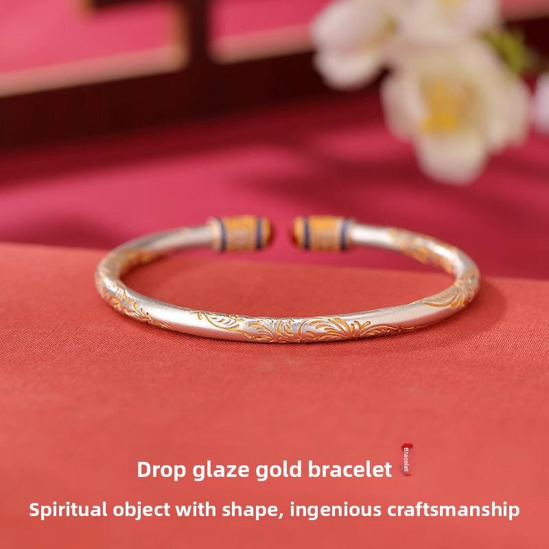 Female New Chinese Tang Grass Pattern Bracelet