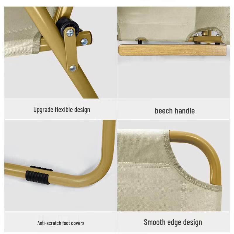Thickened Double-Layer Portable Camping Beach Lounge Chair
