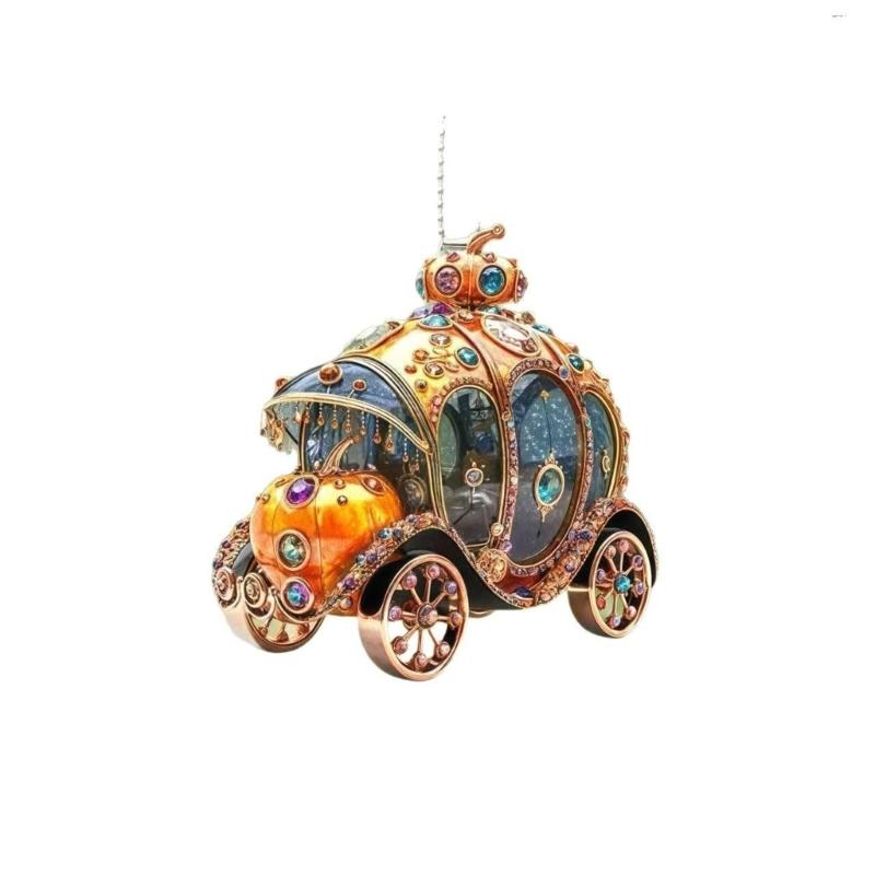 

Enchanting Cinderellas Pumpkin Carriages Auto Interior Hanging Ornament Crafted from Acrylic for Gift Giving on Various Holidays 1