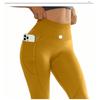 Plus Size High Waist Yoga Pants with Side Pockets - Women's Sports Leggings