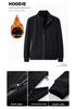 Men's Thickened Velvet Cotton Casual Suit: Middle-aged Father's Two-piece Sports Jacket and Pants Set