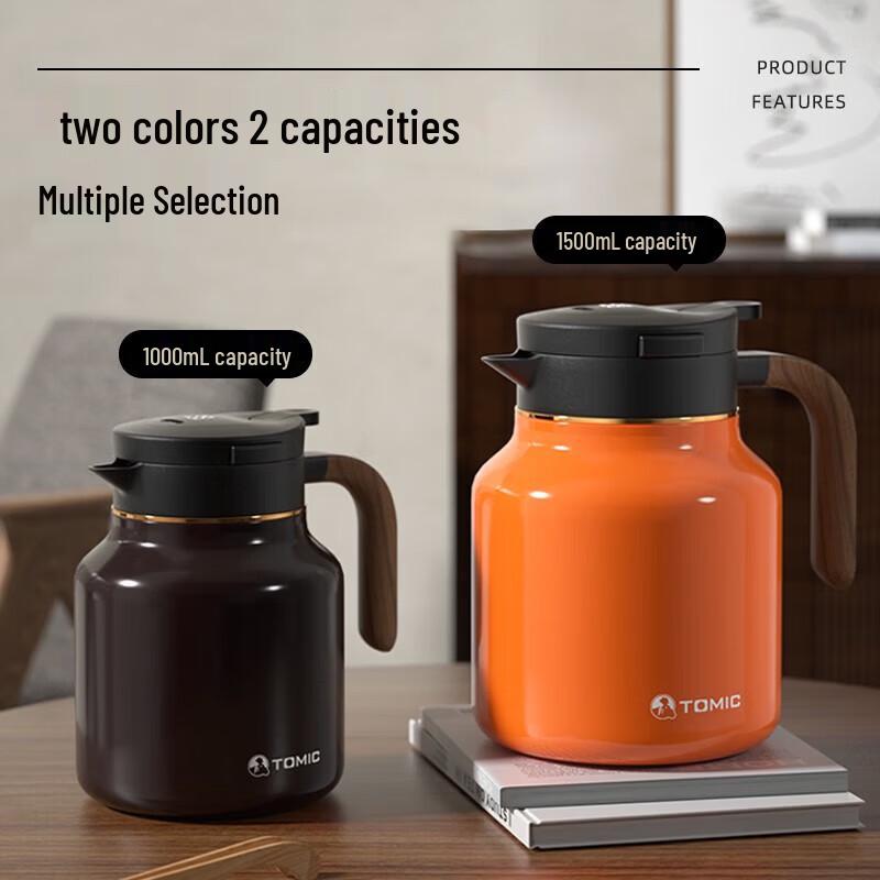 TOMIC Smart Stewing Teapot with Wooden Handle and Temp Display