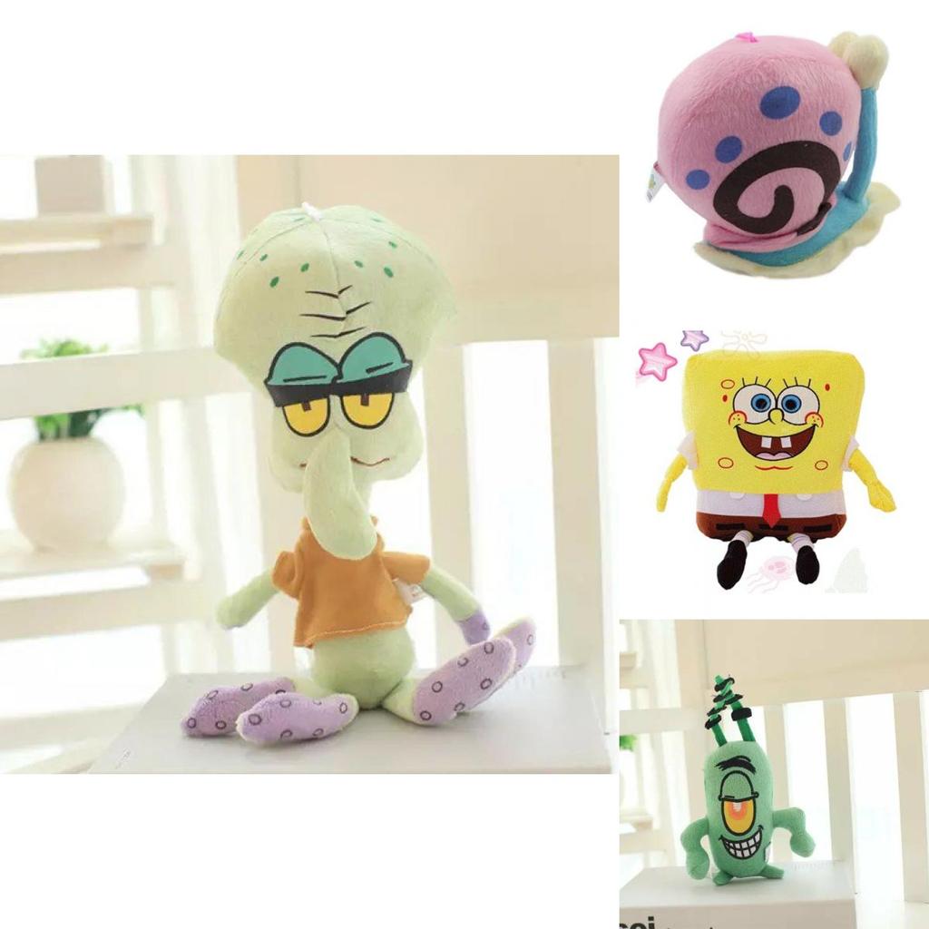 Rozkošná plyšová zvířátka Spongebob Patrick Pan. Krab Squidward Šnek Nástěnná dekorace