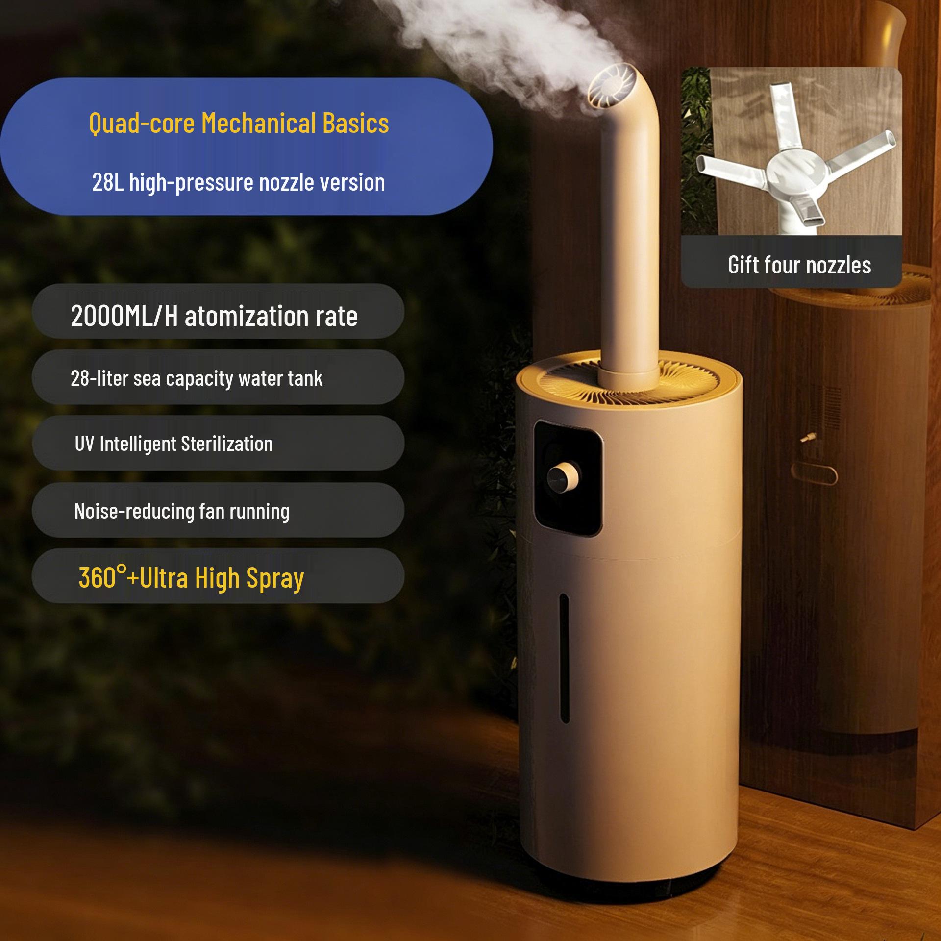Smart Industrial Humidifier: Large Capacity, Floor-Standing, Aroma Diffuser with Constant Humidity & Sterilization
