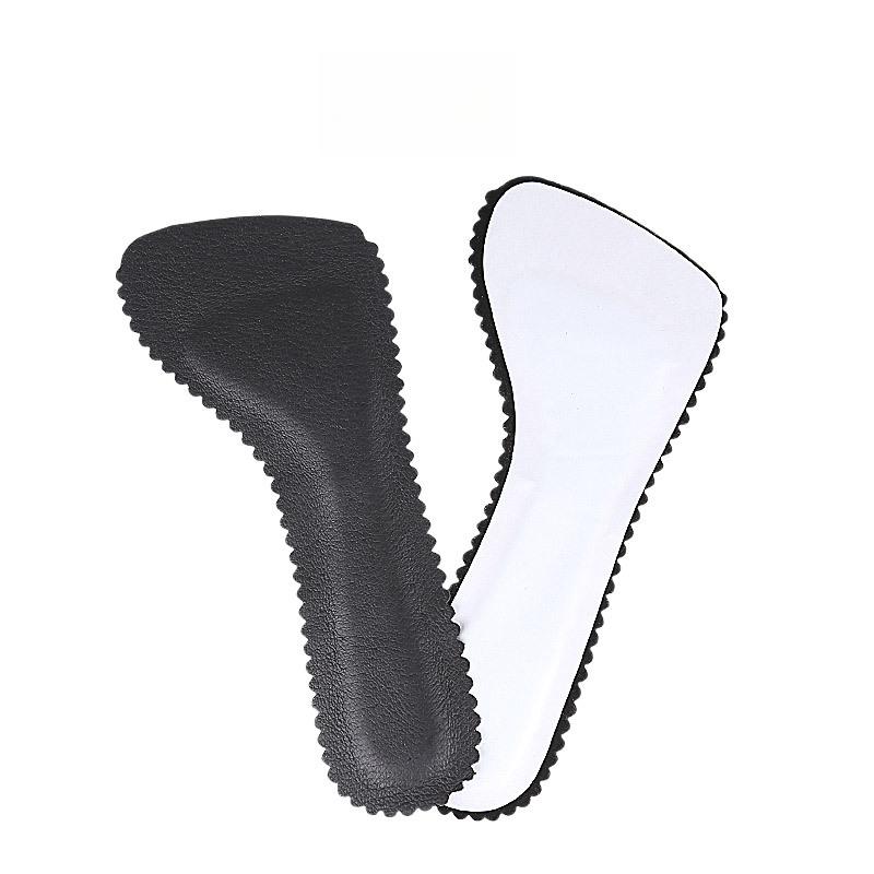 

Women s Sandals Insoles Self-adhesive Summer New Seven-point Pad Non-slip Breathable Sweat-absorbing High Heels Pigskin Seven-point Pad Sticker чорний