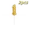 2Pcs Golden Printed Candle, Star Candle, Birthday Candle 0-9 Number Cake Topper, Baby Shower, Valentine'S Day Candles