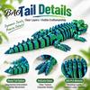 Creative Desktop Decoration 3D Printed Articulated Crocodile Toy, Flexible Reptile Figure, Animal Fidget Toy for Unique Gift Stress Relief,