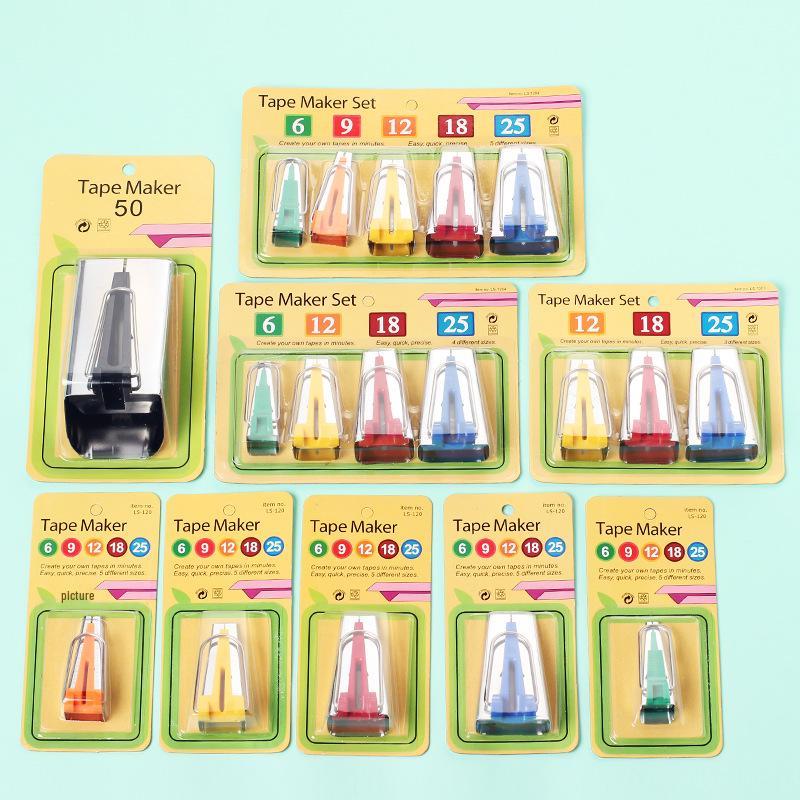 DIY Patchwork Tools: Bias Tape Maker & Threader Set (6 Sizes: 6/9/12/18/25/50mm)
