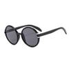Retro Round Sunglasses Men Women Brand Designer Plastic Frame Oversized Sun Glasses Trendy White Brown Gradient Eyewear Shades
