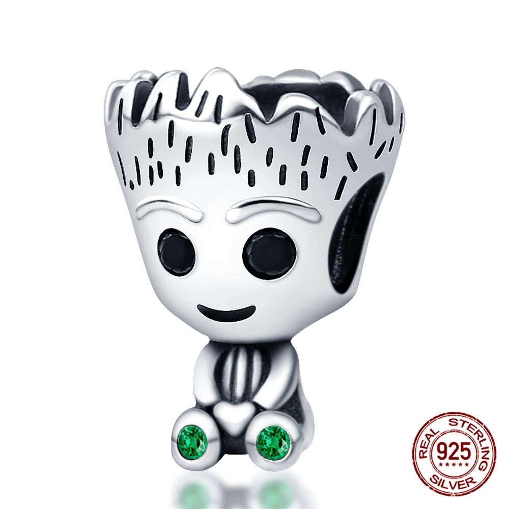 Tree Spirit Cheshire Cat Stitch Bead Giant Dumbo charms plata de ley 925 original Fit Bracelet DIY Jewelry Making Women's Gift