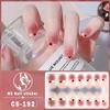 CS Waterproof No-Cure Gel Nail Wraps, Full Cover Japanese & Korean Style Heart Pattern Nail Stickers, Nail Patch Films
