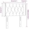 VidaXL Headboard with Ears Black 83x16x78-88 Cm Fabric3119080