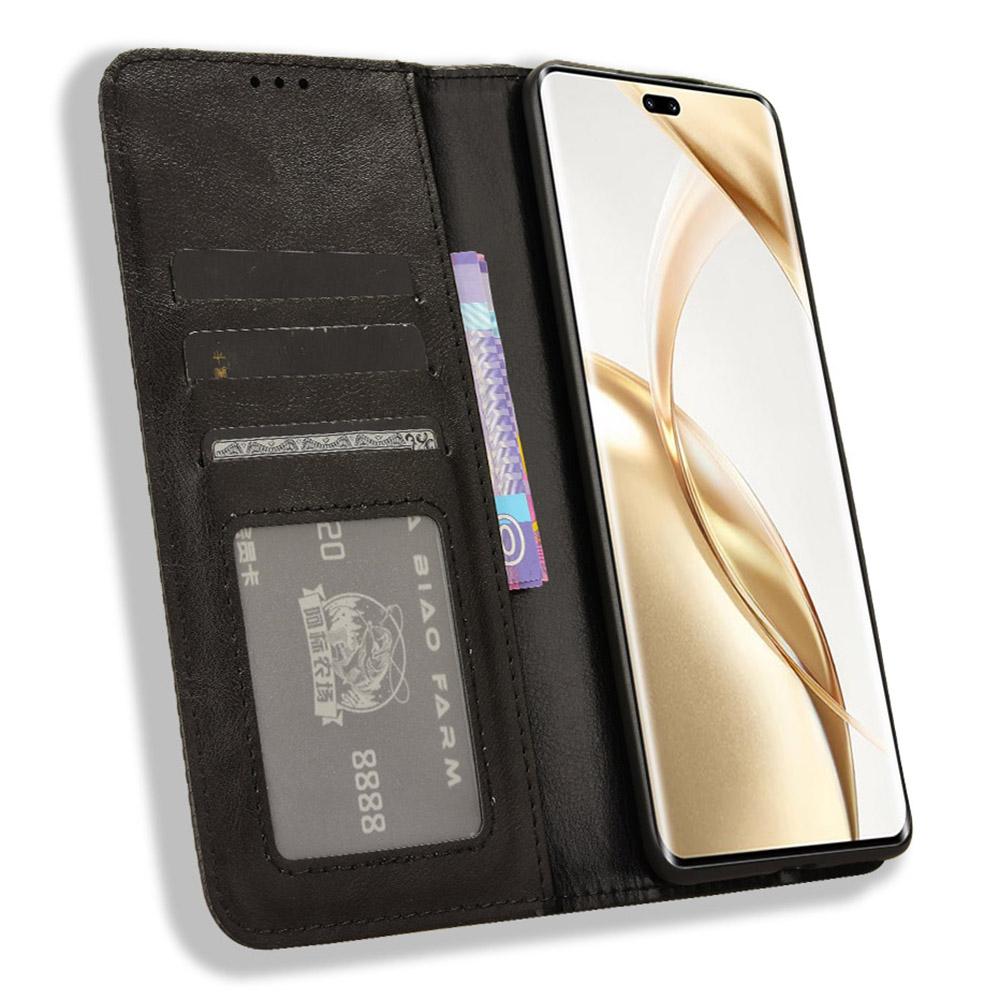 

For Honor 200 Pro 5G Case Magnetic Closing Wallet Leather Phone Cover Blue