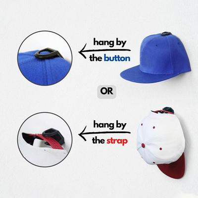10Pcs Plastic Hat Display Hooks Wall Mounted Self Adhesive Baseball Cap Storage Rack Space Saving Hat Organizer Door