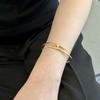 Bebello [Bs-400] 925 Silver H Bangle Bracelet (18K Gold Plating)