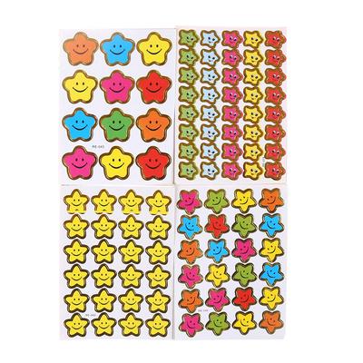 10 Blatt Sternaufkleber Schule Kinder Belohnungen Ermutigung Basteln DIY Spielzeug Geschenk Kawaii
