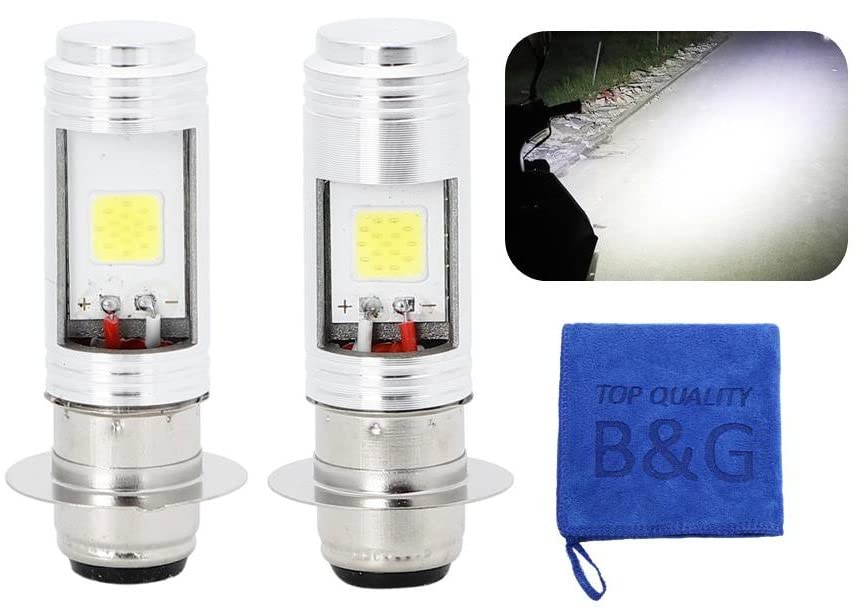 

LED T19L Headlight Set of Compatible with Honda DJ [Blindingly Bright] Bulbs, 12V/24V, 2, Hi/Lo Switchable, Today, Jog, Cygnus, KLX, Cub, Address, белый