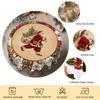1 Christmas Themed Round And Rectangular Tablecloth, Various Sizes, Antique Santa Claus Pattern Printed Tablecloth, Christmas Garden Tablecloth Decora