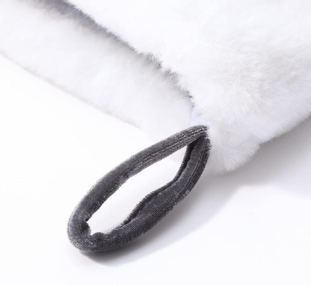 2026 Christmas Decorations: Grey Velvet Embroidery Letter Stocking Gift Bag