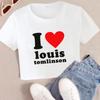 European and American Summer New Round Neck Pullover Short Sleeve Letter Multi-picture Printing Off the Navel European and American Women's Top T-shir