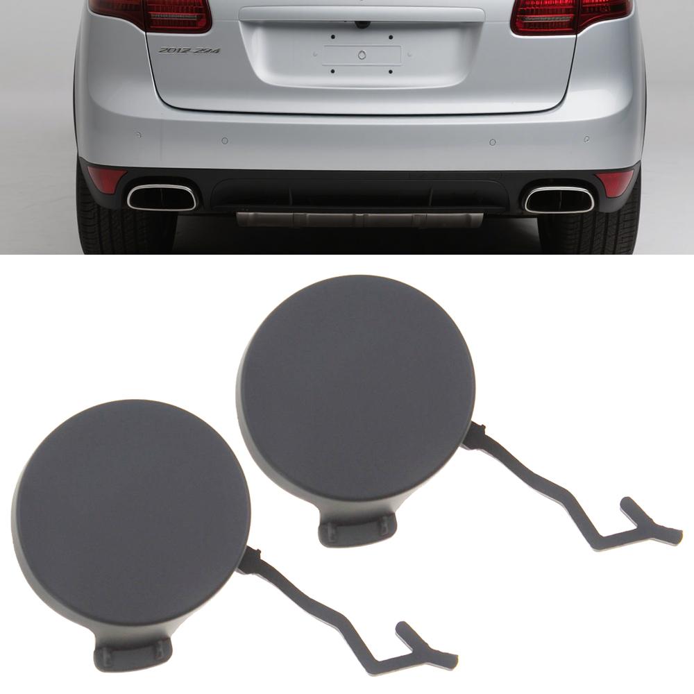 Car Rear Bumper Tow Hook Cover Eye Cap Left Right Black For Porsche Cayenne 2011 2012 2013 2014 95850544900 95850545000