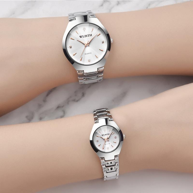 UTHAI Men's Watch Casual Couple Wristwatch Light Luxury Steel Band Waterproof Female Clock Women's Fashion Quartz Watches Gift