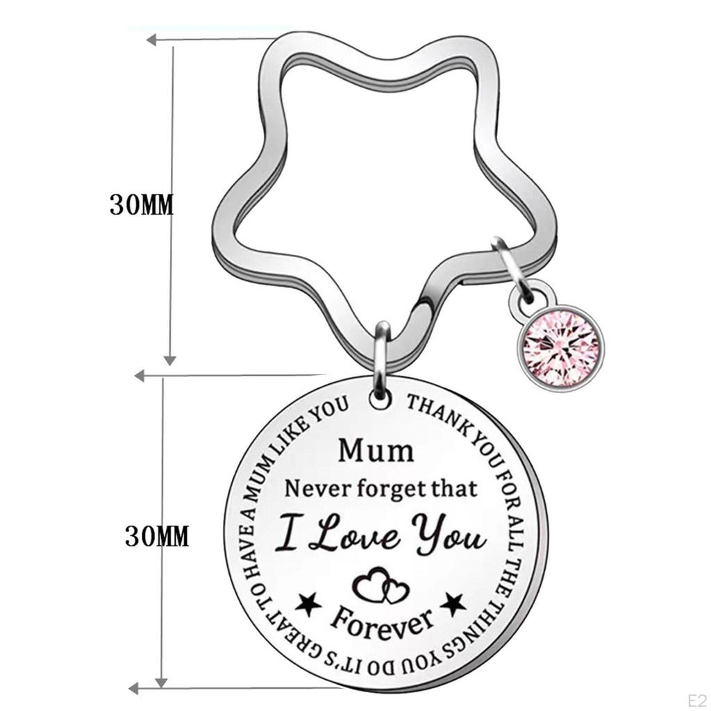 Muttertagsgeschenk, Mütter-Schlüsselanhänger, Geburtstagsgeschenk von der Tochter, Edelstahl-Schlüsselanhänger