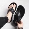 Zehentrenner Herren Outdoor-Bekleidung rutschfest Leder Zehensteg Vietnamesische Strandschuhe Herren Sport Trendige Sandalen