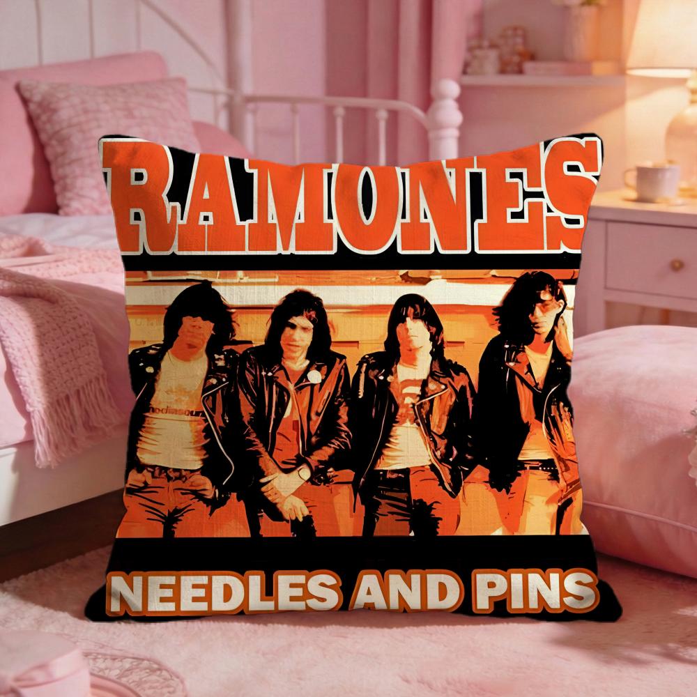 Band Ramones Cushion Cover Premium Comfort Reversible Pillow Cove Two In One Design For Any Room  Car Interior