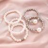 Exaggerated Layered Pearl Bead Bracelet Set for Women