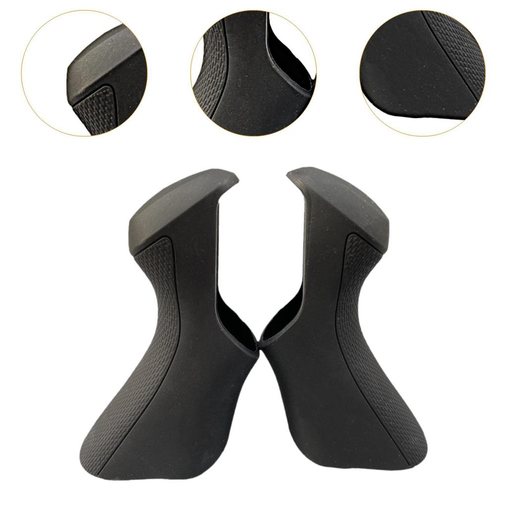 Bike Shift Brake Lever Cover Non-slip Road Bike Parts Comfortable Grip Tear Resistant 2 Pieces Replacement Cover for ST6870 Only