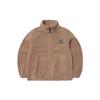 MLB New York Yankees Loose Lamb Fleece Logo Jacket Unisex Jacket Light-Brown 3AJPF2916-50BGD