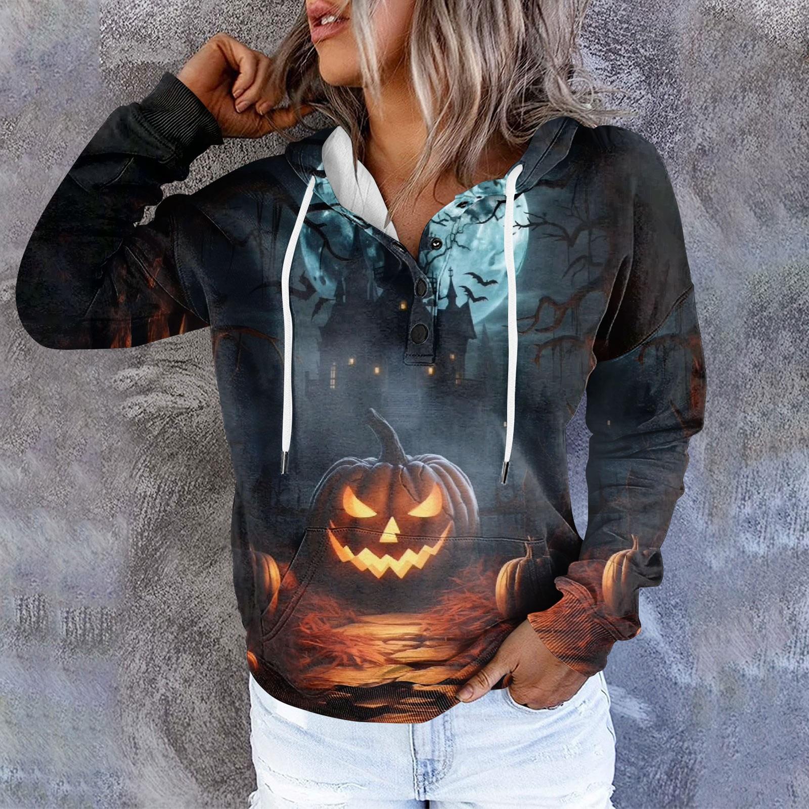 

Женские толстовки с капюшоном на пуговицах и шнуровке, пуловеры, повседневные топы с длинными рукавами, рубашки L оранжевый