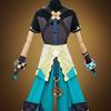 Genshin Impact Kiinichi Cos Costume Cosplay en Polyester Avec Accessoires Pour Fans d'Anime