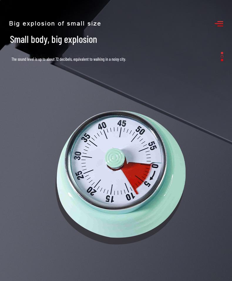 Stainless Steel Tomato-Shaped Magnetic Kitchen Timer