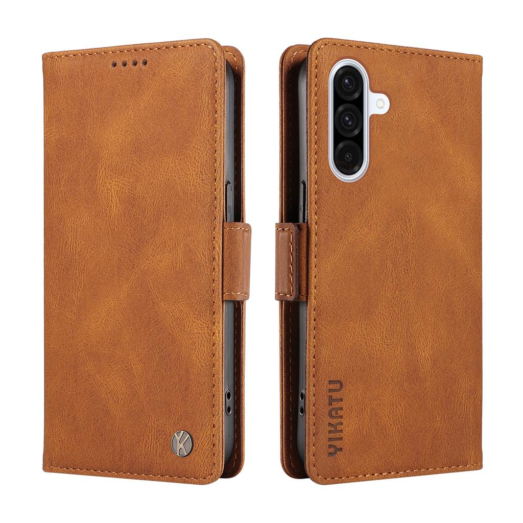 For Samsung Galaxy A36 5G Leather Case YIKATU YK-005 Skin-touch Feeling Wallet Phone Cover